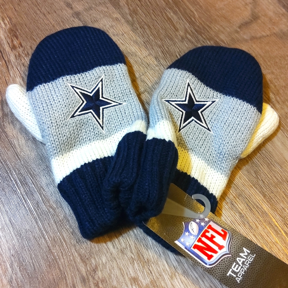 NFL Dallas Cowboys Boy's Mittens NWT - OS